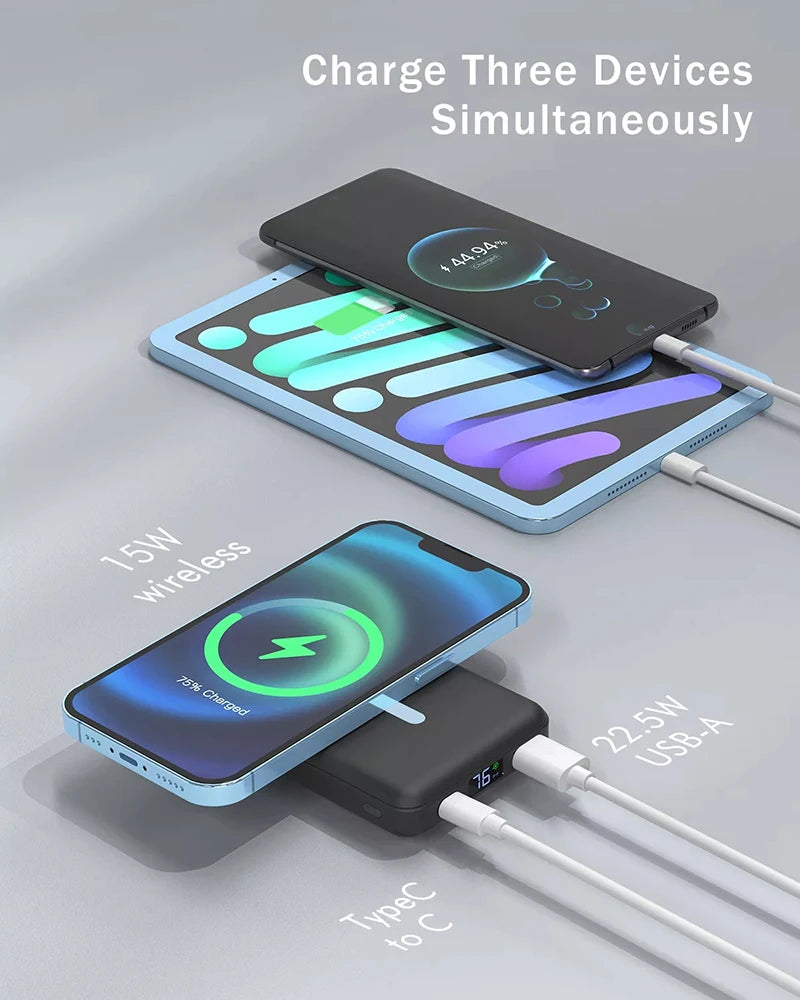 RotaDados MagDisplay — Power Bank Magnética com LED