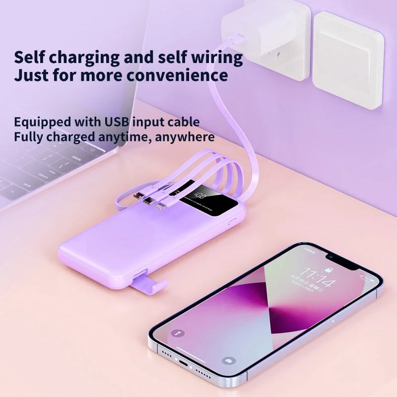 RotaDados CableHub — Power Bank com Cabos Integrados