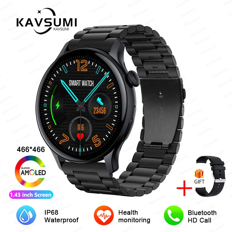RotaDados Aura Fit — Smartwatch AMOLED com Assistente de Voz