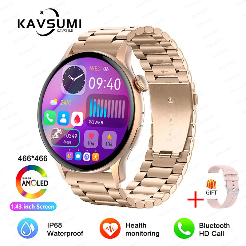 RotaDados Aura Fit — Smartwatch AMOLED com Assistente de Voz