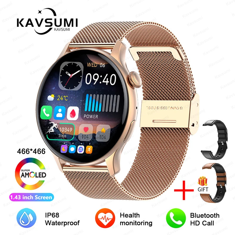 RotaDados Aura Fit — Smartwatch AMOLED com Assistente de Voz