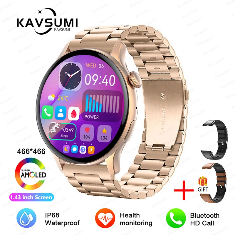 RotaDados Aura Fit — Smartwatch AMOLED com Assistente de Voz
