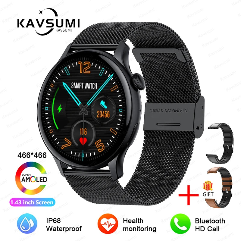RotaDados Aura Fit — Smartwatch AMOLED com Assistente de Voz