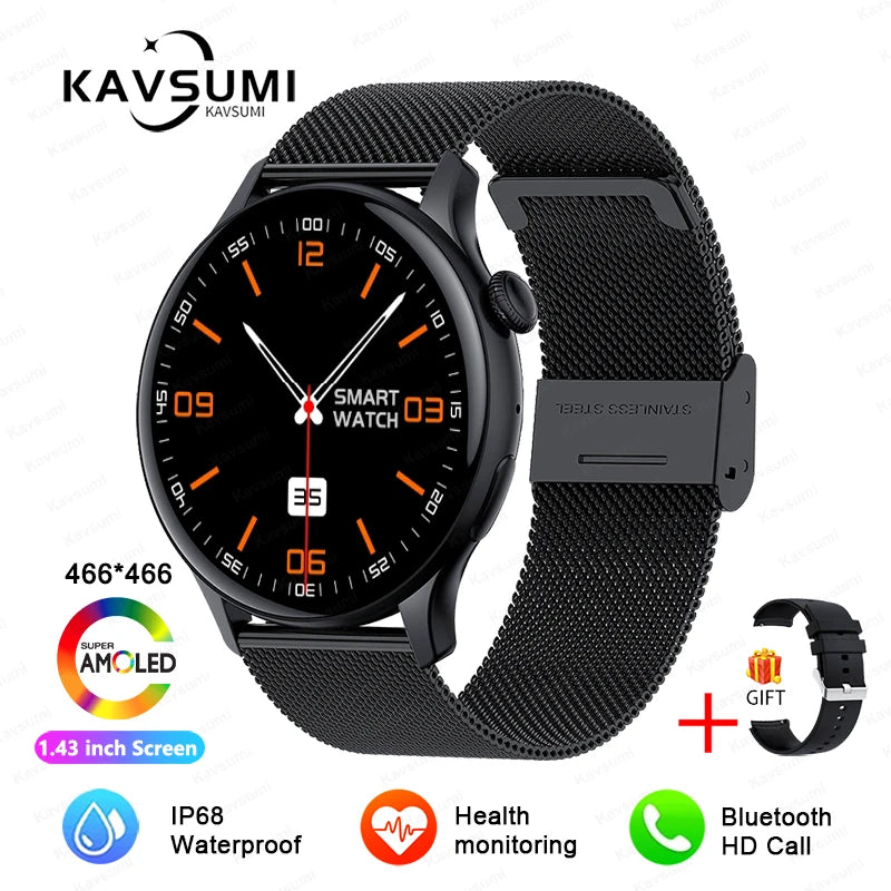 RotaDados Aura Fit — Smartwatch AMOLED com Assistente de Voz