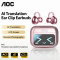 RotaDados AirClip S35 — Fones Open-Ear com Ecrã Tátil