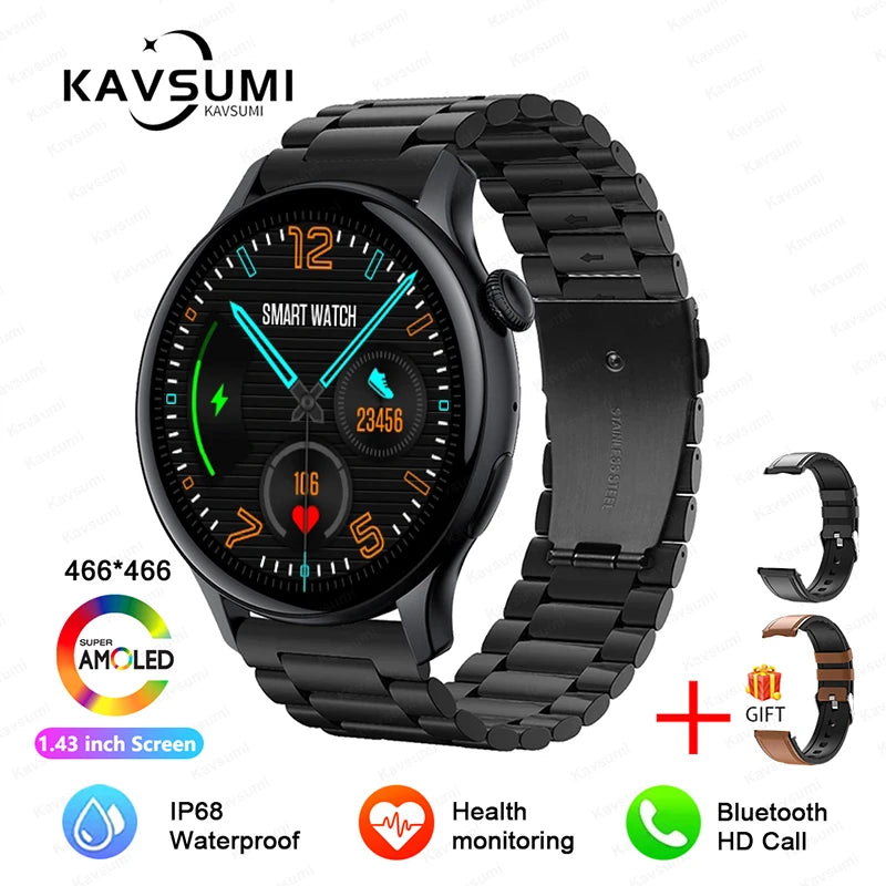 RotaDados Aura Fit — Smartwatch AMOLED com Assistente de Voz