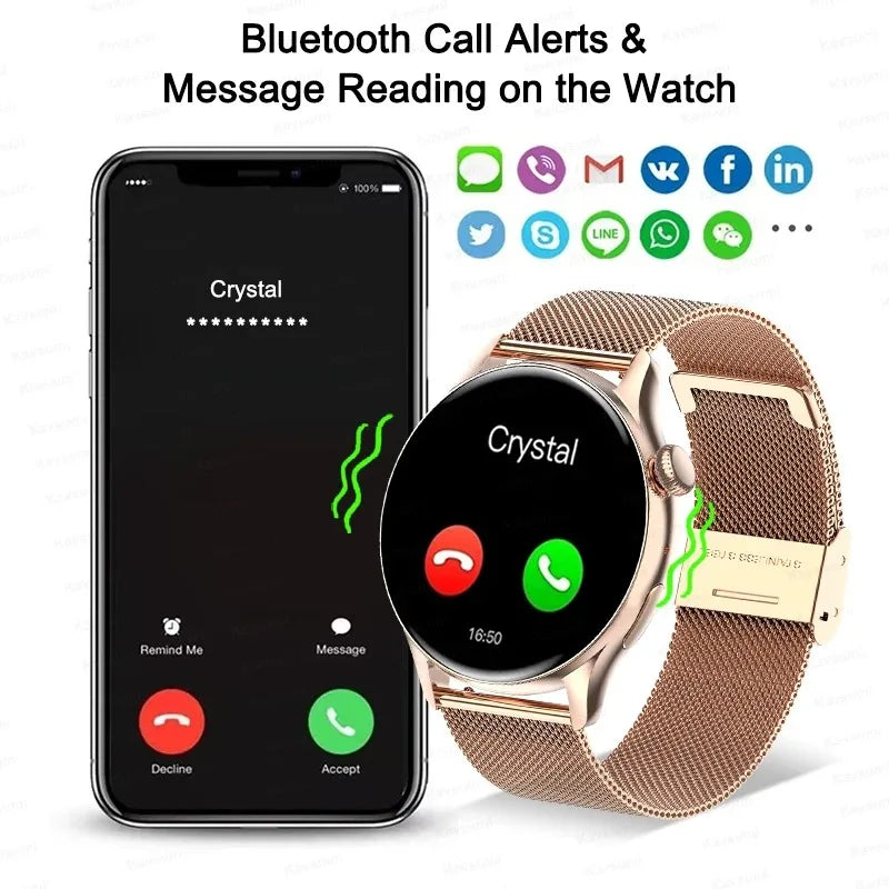 RotaDados Aura Fit — Smartwatch AMOLED com Assistente de Voz