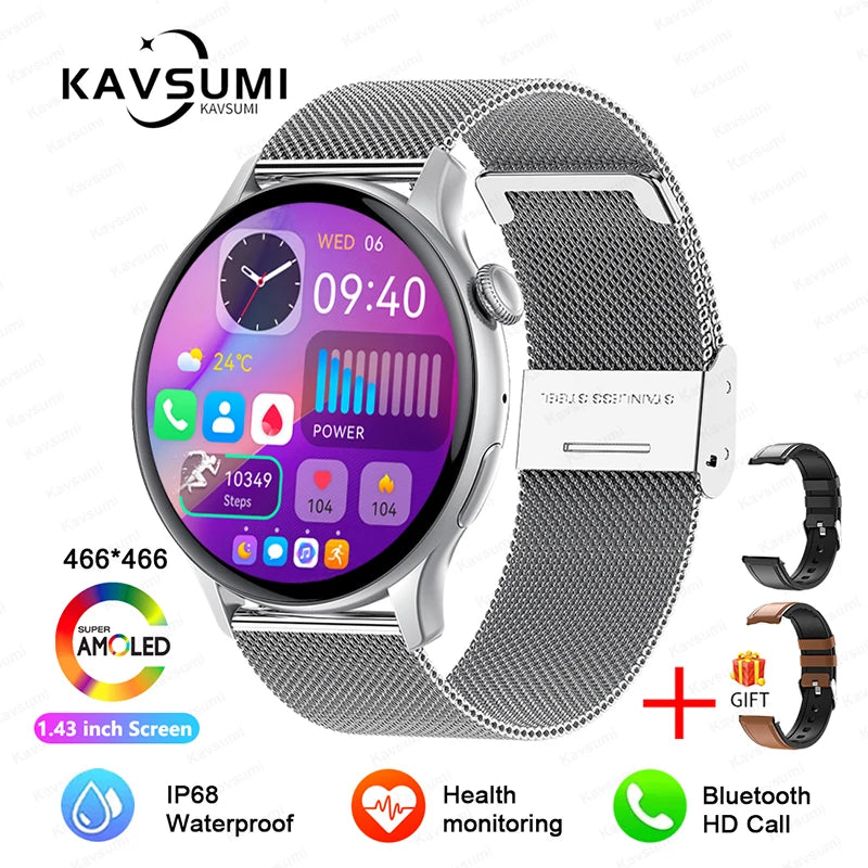 RotaDados Aura Fit — Smartwatch AMOLED com Assistente de Voz