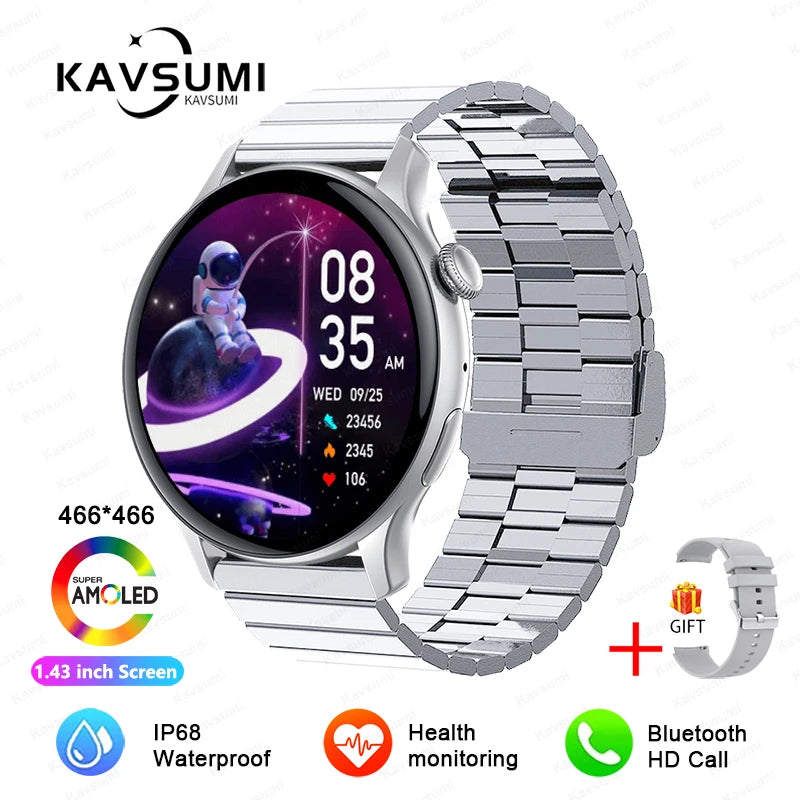 RotaDados Aura Fit — Smartwatch AMOLED com Assistente de Voz