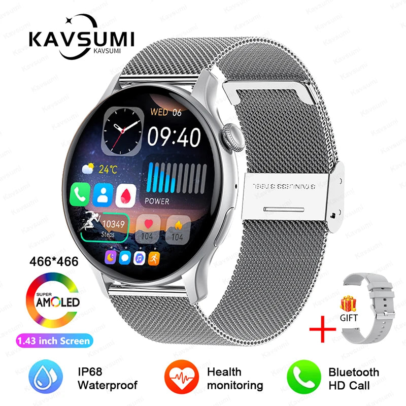 RotaDados Aura Fit — Smartwatch AMOLED com Assistente de Voz
