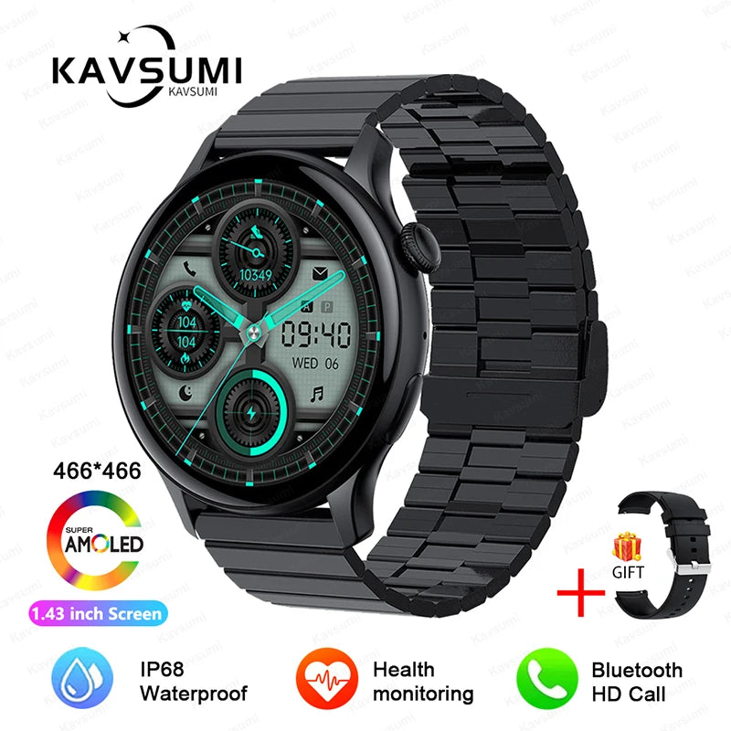 RotaDados Aura Fit — Smartwatch AMOLED com Assistente de Voz