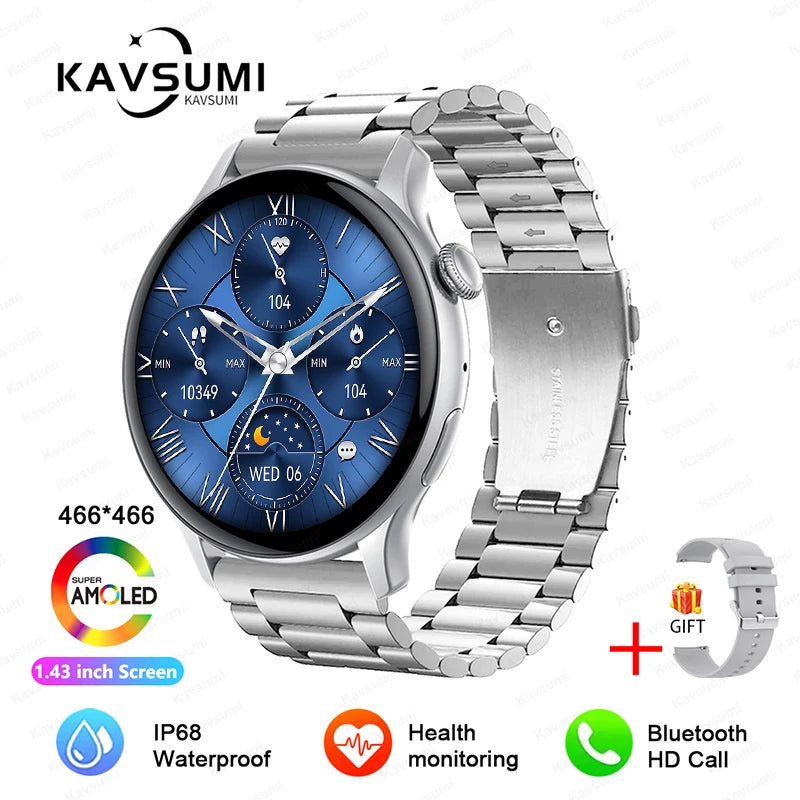 RotaDados Aura Fit — Smartwatch AMOLED com Assistente de Voz